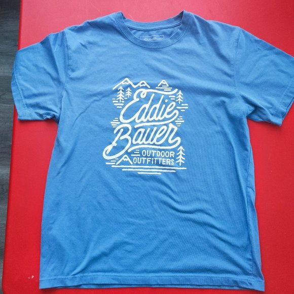 Eddie Bauer short sleeve Tee blue men's size M - Picture 1 of 4